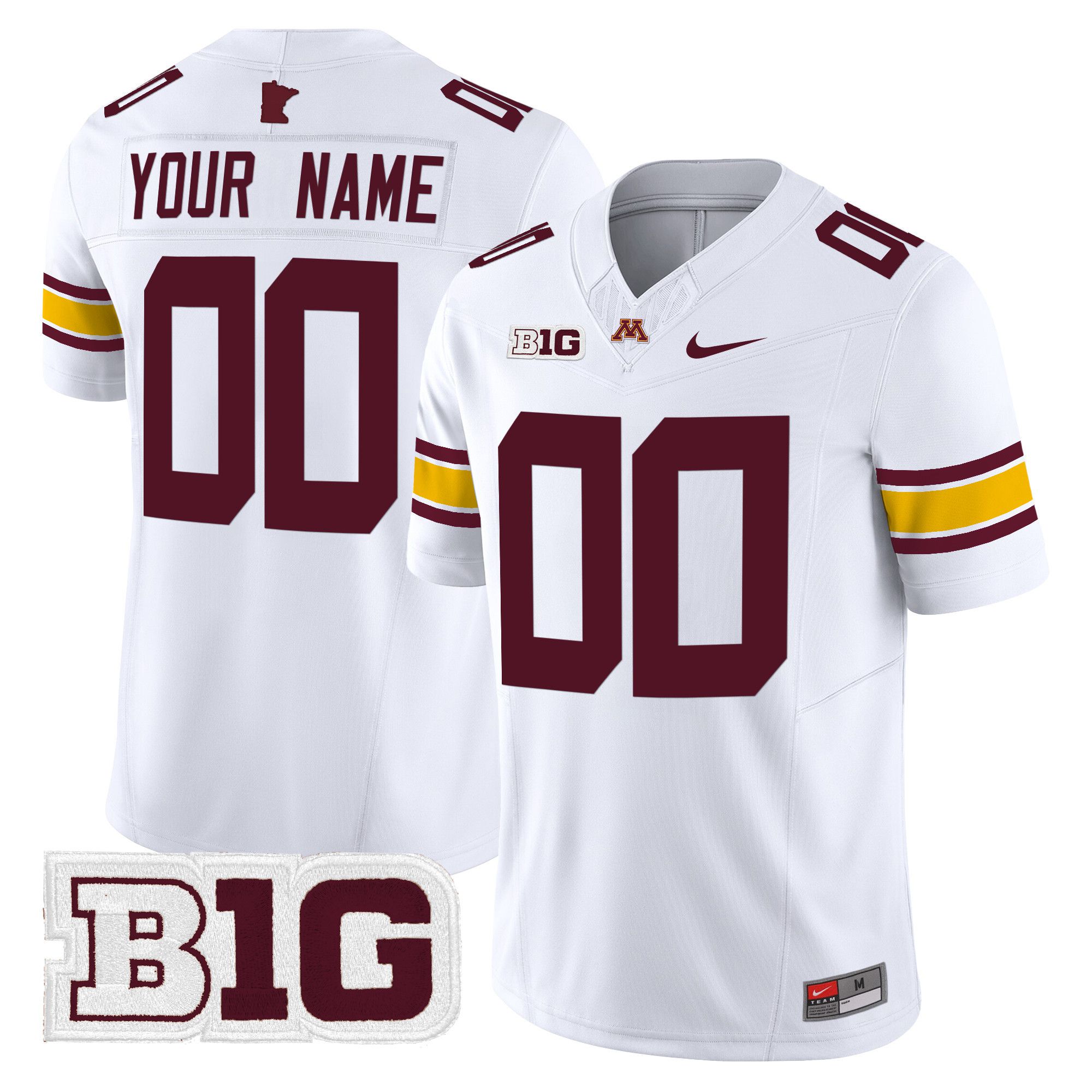 Men Minnesota Golden Gophers White Nike 2024 Vapor Limited Custom NCAA Jersey